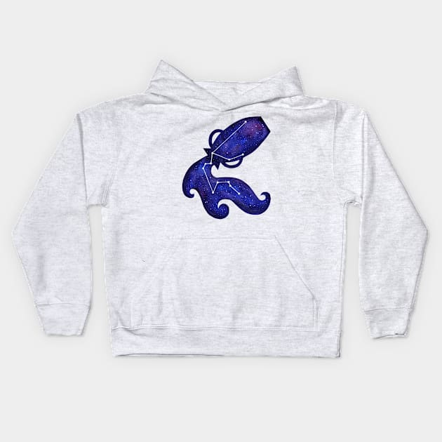 Astrological sign Aquarius constellation Kids Hoodie by Savousepate